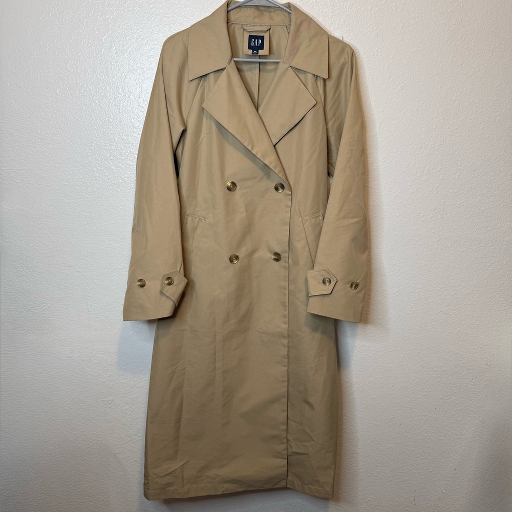 Gap Tan Double Button Trench Coat Size Extra Small
